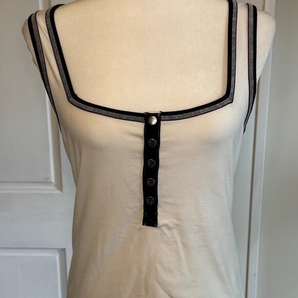 free people | square neck button tank | size medium - Picture 1 of 5
